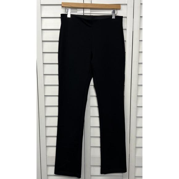 Equestrian Milo Pull On Flat Front Straight Leg Pants Women's Size Small Black - Picture 1 of 5